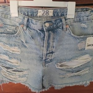 Free People Maggie Distressed shorts